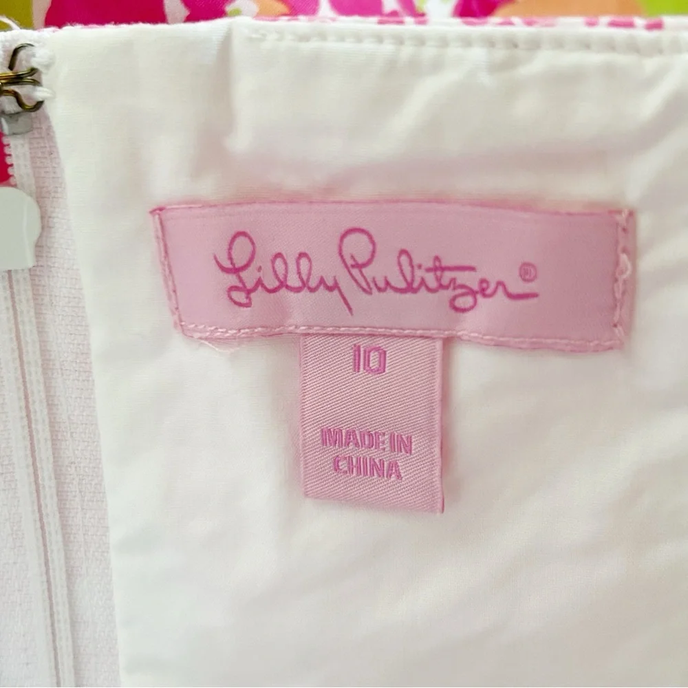 Lilly Pulitzer Betsey Strapless Dress 10 - Picture 8 of 9